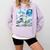Frutiger Aero Aesthetic Tech Great Wave Of Kanagawa Fishes Raglan Baseball Tee Comfort Colors Sweatshirt Crimson