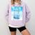Frutiger Aero Aesthetic Tech Kawaii Milk Underwater Fishes Raglan Baseball Tee Comfort Colors Sweatshirt Crimson