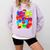 Frutiger Aero Aesthetic Tech Orb Pattern Heart Cherry Lips Comfort Colors Sweatshirt Crimson