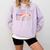 Frutiger Aero Graphic Er Tie Dye Comfort Colors Sweatshirt Crimson