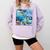 Frutiger Aero Retro Vibes Premium Tri-Blend Comfort Colors Sweatshirt Crimson