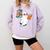 Ghost Reading Books Halloween Library Comfort Colors Sweatshirt Crimson