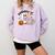 Ghost Reading Halloween Women Teacher Book Lover Comfort Colors Sweatshirt Crimson