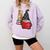 Gnome Read Reading Book Librarian Across America Women Kids Comfort Colors Sweatshirt Crimson