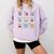 Halloween Ghosts Reading Books Pattern Spooky Kawaii Anime Comfort Colors Sweatshirt Crimson