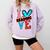 I Heart Books Love Reading Red And Stripe Animated Cat For Men Women Girls Kids Comfort Colors Sweatshirt Crimson