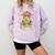 Highland Cow Reading Book Floral Bookworm Comfort Colors Sweatshirt Crimson