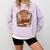 Highland Cow Reading Book Graphic Cow With Book Floral Comfort Colors Sweatshirt Crimson