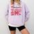 HUGvyn One Loved Teacher Valentine Book Heart Reading Bow Comfort Colors Sweatshirt Crimson