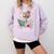 Just A Girl Who Loves Books Messy Bun Book Skeleton Bookworm Comfort Colors Sweatshirt Crimson