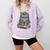 Just A Girl Who Loves Cats & Books Bookish Women Comfort Colors Sweatshirt Crimson