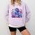 Just A Girl Who Loves Dragons And Books Cute Dragon Reading Premium Tri-Blend Comfort Colors Sweatshirt Crimson