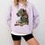 Leopard Book Flower Comfort Colors Sweatshirt Crimson