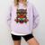 Owl With Glasses And Book Reading Comfort Colors Sweatshirt Crimson