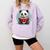 Panda With Book For Reading Enthusiasts Comfort Colors Sweatshirt Crimson