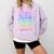 I Put My Book Down To Be Here Whimsical Graphic For Readers Comfort Colors Sweatshirt Crimson