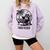 Raccoon Reading Books Summer Humor Trash Reader Comfort Colors Sweatshirt Crimson