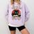 i Read Books And i Know Things Cat Reading Coffee Comfort Colors Sweatshirt Crimson