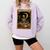The Reader Tarot Card Book Lover Skeleton Art Goth Style Comfort Colors Sweatshirt Crimson