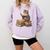 Reading Cat Book Lover Comfort Colors Sweatshirt Crimson