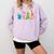 Reading Dinosaur T Rex Dino Book Lover Comfort Colors Sweatshirt Crimson