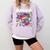 Readsolotl Cute Axolotl Book Lover Reading Women Girls Comfort Colors Sweatshirt Crimson