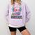 Readsolotl Cute Axolotl Reading Book Kawaii Pink Aesthetic Comfort Colors Sweatshirt Crimson