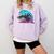Retro 80s Shark Whale Diving Nostalgia Shark Party Comfort Colors Sweatshirt Crimson