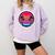 Retro 80s Synthwave Sunset & Palm Trees Retro Nostalgia 80s Comfort Colors Sweatshirt Crimson