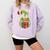 Retro Christmas Ornament Book Christmas Teacher Librarian Comfort Colors Sweatshirt Crimson