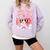 Retro Read Your Heart Out Valentine's Day Teacher Book Lover Comfort Colors Sweatshirt Crimson
