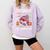 School Secretary Read Books And Know Things Flowers Flamingo Comfort Colors Sweatshirt Crimson
