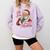 He Sees What You'Ve Been Reading Bookish Christmas Humor Comfort Colors Sweatshirt Crimson