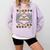 Skeleton Heart Read Reading Book Librarian Halloween Women Comfort Colors Sweatshirt Crimson