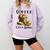 Sleeping Cat And Books With Coffee Lover Comfort Colors Sweatshirt Crimson