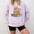 Squirrel Reading Book Glasses Bookworm Librarian Comfort Colors Sweatshirt Crimson
