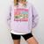 Survived 67 Days Of School Ice Cream Drip Apple Pencil Book Comfort Colors Sweatshirt Crimson
