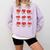 Teacher Valentines Day Reading Book Lover Bookworm Library Comfort Colors Sweatshirt Crimson