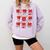 Valentines Day Librarian Heart Reading Book Women Men Kids Comfort Colors Sweatshirt Crimson