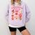 Valentines Reading Book Lover All Booked For Valentine's Day Comfort Colors Sweatshirt Crimson