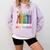 Women Floral Book Big Fan Of Human Rights Liberal Protest Comfort Colors Sweatshirt Crimson
