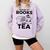 Women's Fueled By Books And Tea Book Lover Bookworm Reading Books Comfort Colors Sweatshirt Crimson