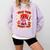 Women's Read Your Heart Out Groovy Bookish Valentine Day Women Girls Comfort Colors Sweatshirt Crimson