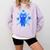 Yk2 Grunge Earthy Blue Cat With Stars Tomboy 90s Nostalgia Comfort Colors Sweatshirt Crimson