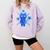 Yk2 Grunge Earthy Blue Cat With Stars Tomboy 90s Nostalgia Premium Tri-Blend Comfort Colors Sweatshirt Crimson