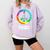 2033 Graduation Class Year Tie Dye Peace Sign Comfort Colors Sweatshirt Orchid