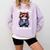 Anti Social Anxiety Mindfulness No Small Talk Introvert Cat Men Women Comfort Colors Sweatshirt Orchid