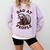 Bad At People Ferret Introvert Saying Slogan Tee Comfort Colors Sweatshirt Orchid