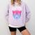 Bi Shy And Ready To Cry Bisexual Introvert Bi Pride Comfort Colors Sweatshirt Orchid