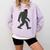 Bigfoot Graduate Shirt Cute Sasquatch Graduation Comfort Colors Sweatshirt Orchid